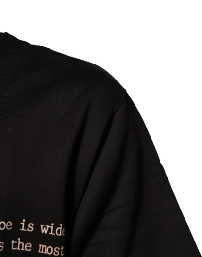 Black Marilyn Monroe Cotton Crew Neck T-shirt