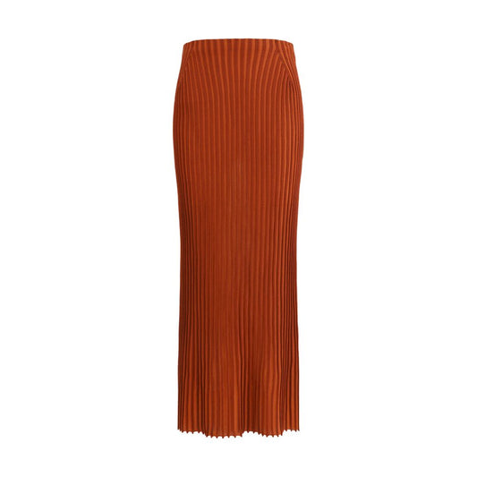 Long Knitted Skirt with narrow ribs