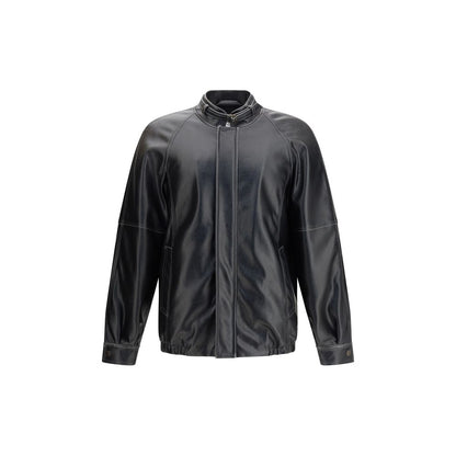 Black Polyester Bomber