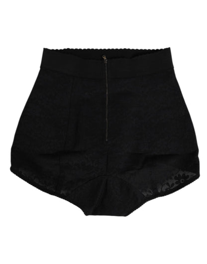 Black Nylon High Waist Short Panty Underwear