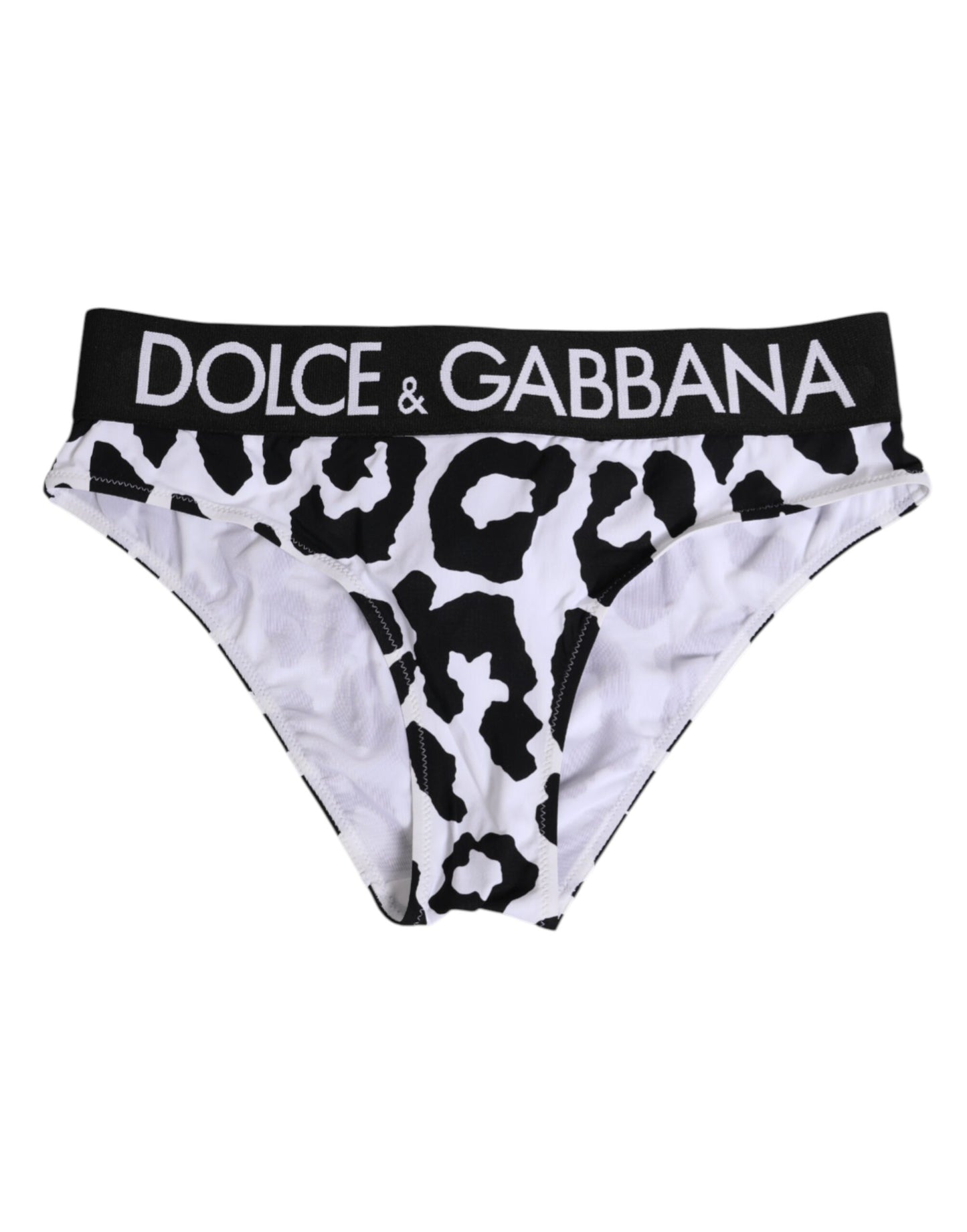 White Leopard Nylon High Waist Panty Underwear
