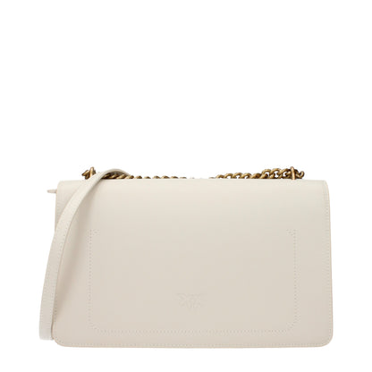 Beige Leather Crossbody Bag