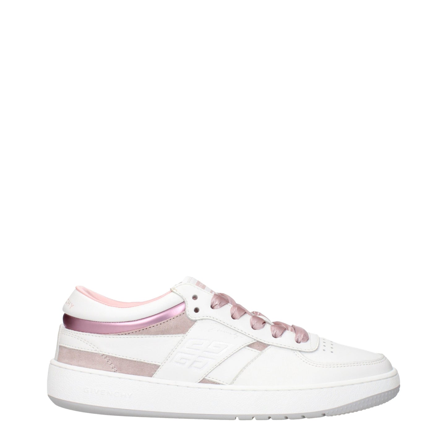 White Leather Low Top Sneakers