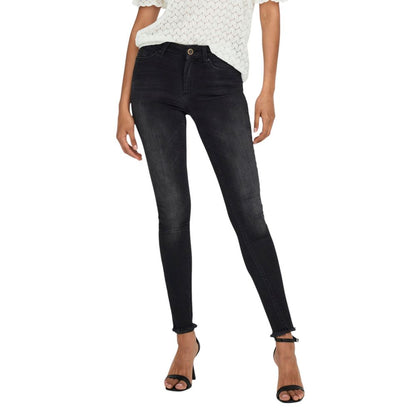 Black Cotton Skinny Jean