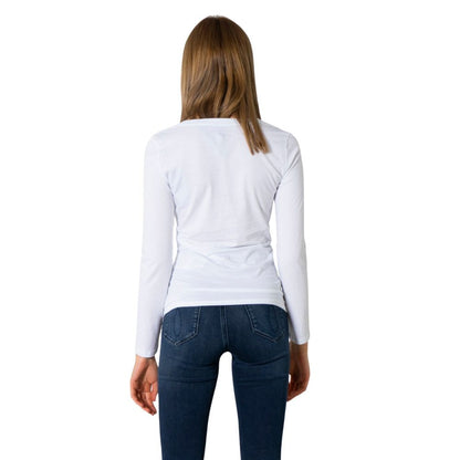 White Cotton Long Sleeve T-Shirt