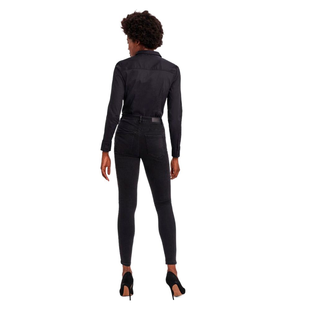 Black Cotton Bodysuit