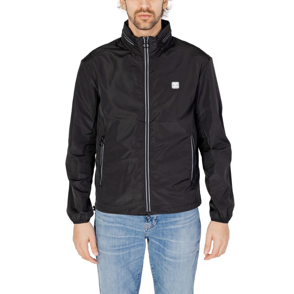 Black Polyester Shell Jacket