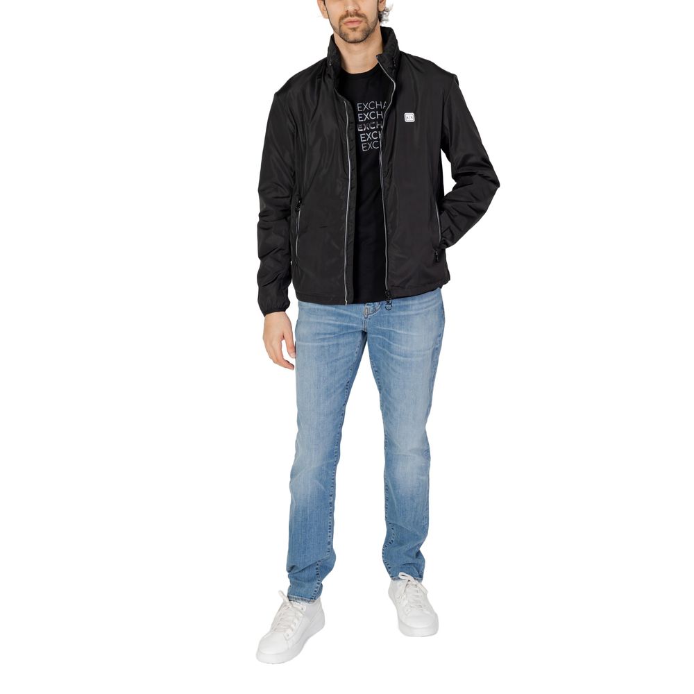 Black Polyester Shell Jacket