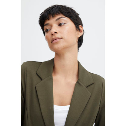 Green Polyester Blazer