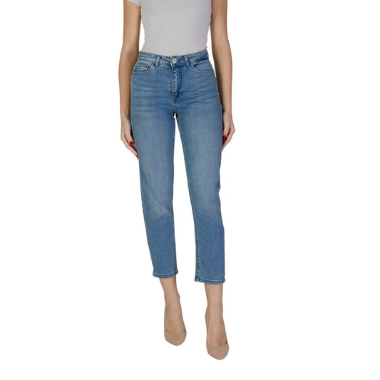Light Blue Cotton Mom Jeans