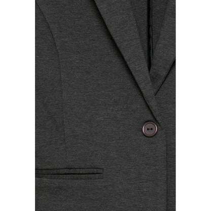 Gray Polyester Blazer
