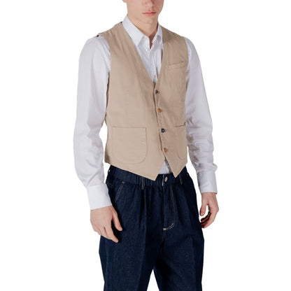 Beige Cotton Waistcoat