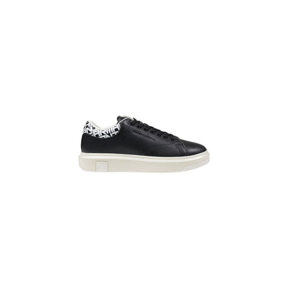 Black And White Leather Low Top Sneakers
