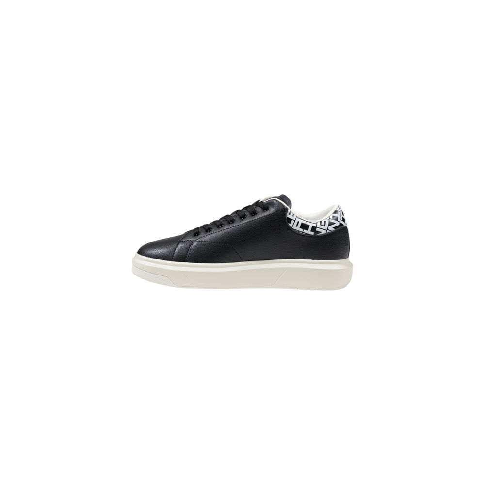 Black And White Leather Low Top Sneakers