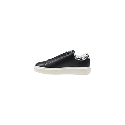 Black And White Leather Low Top Sneakers
