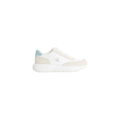 Beige Leather Athletic Sneakers