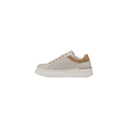 Beige Polyester Low Top Sneakers