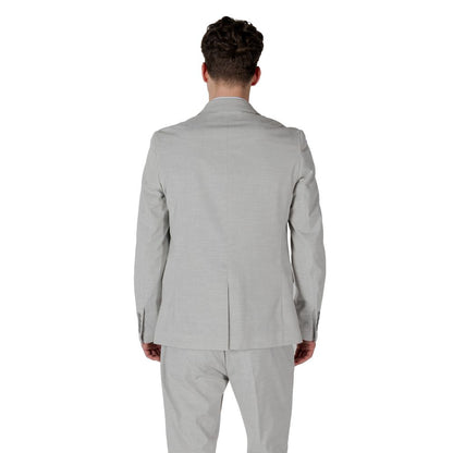 Gray Polyester Blazer