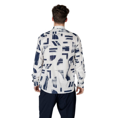 Blue Viscose Pattern Shirt