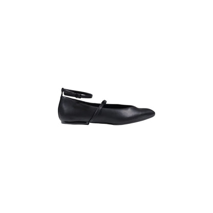 Black Polyester Platform Pumps