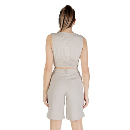 Beige Viscose Top