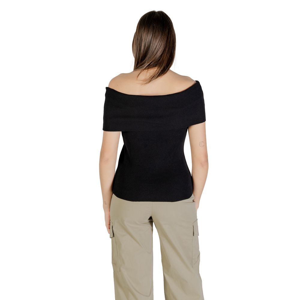 Black Polyester Sweater