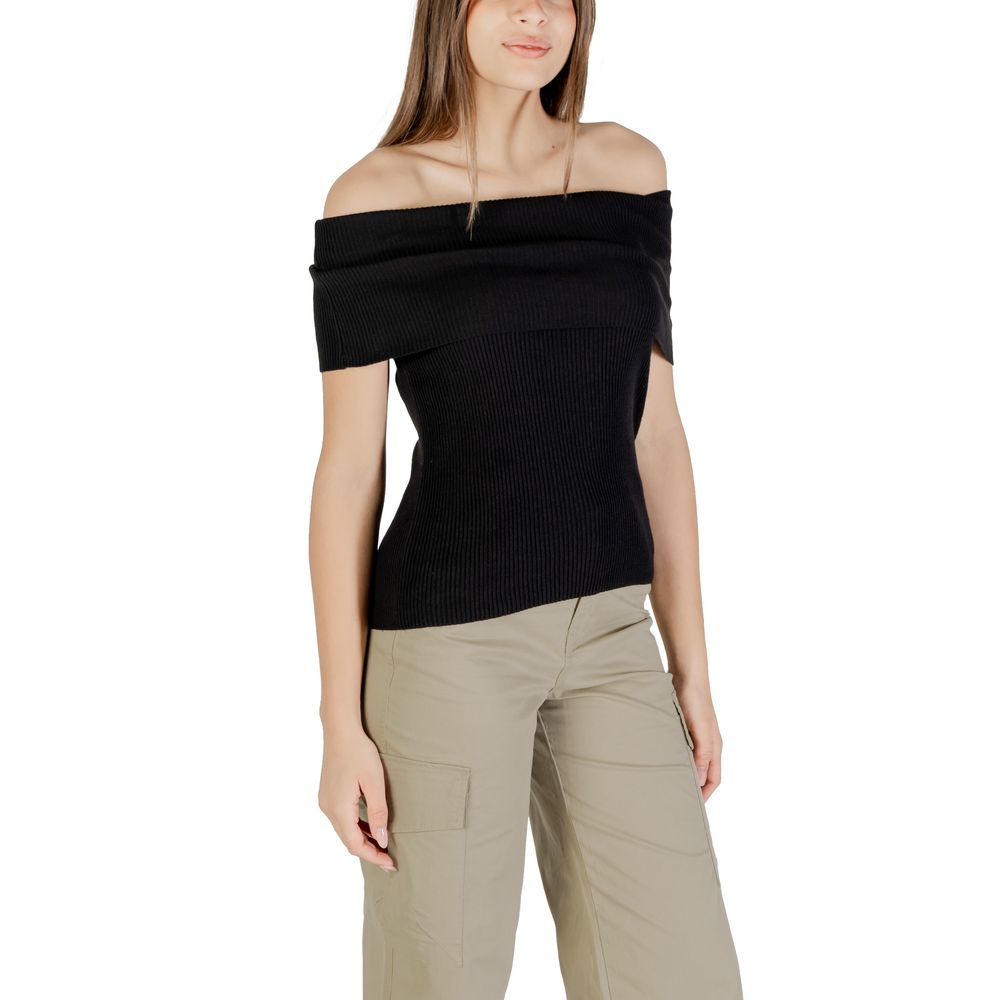 Black Polyester Sweater