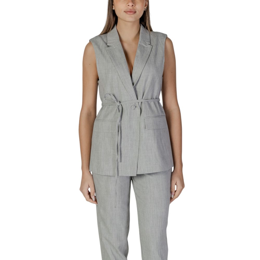 Gray Recycled Polyester Waistcoat