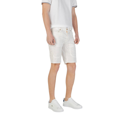 White Cotton Bermuda Shorts