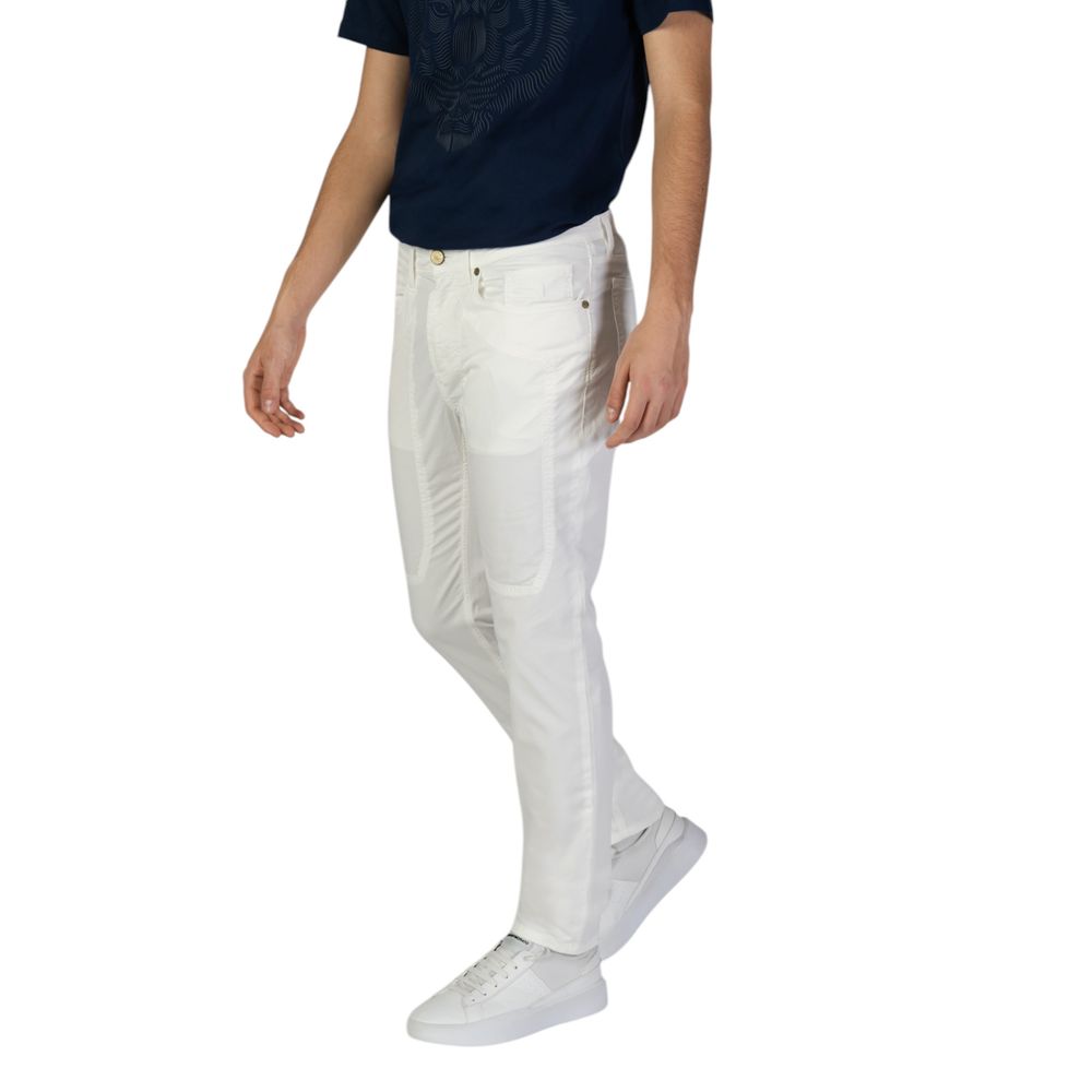 White Cotton Skinny Pants
