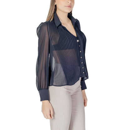 Blue Polyester Blouse