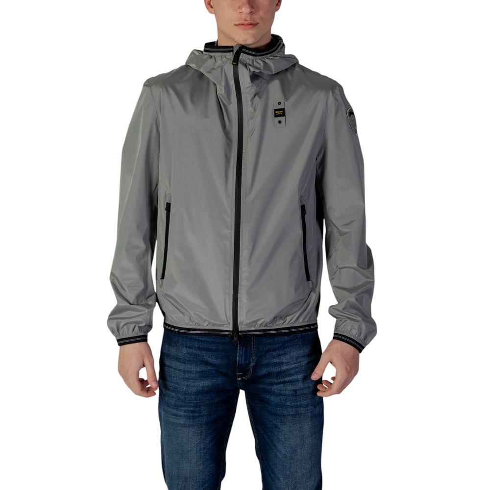 Gray Polyamide Jackets & Coat