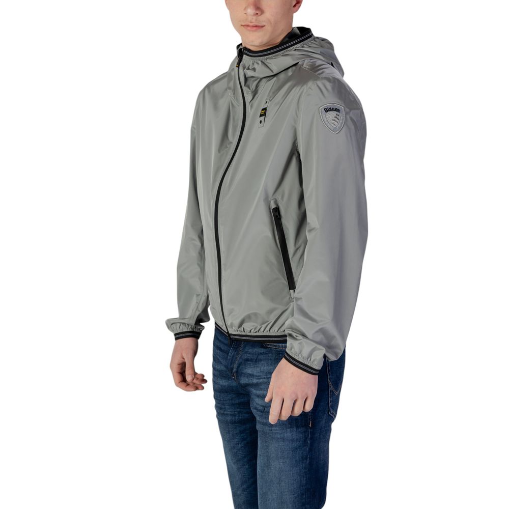 Gray Polyamide Jackets & Coat