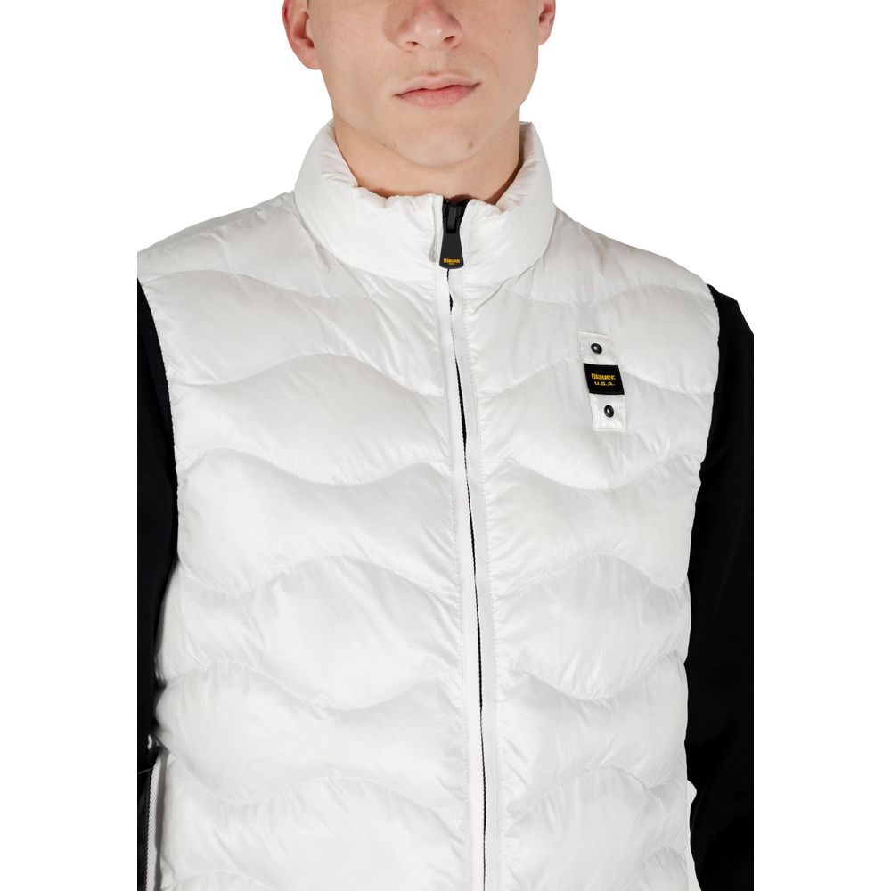 White Polyamide Sleveless Jacket