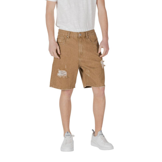 Beige Cotton Bermuda Shorts