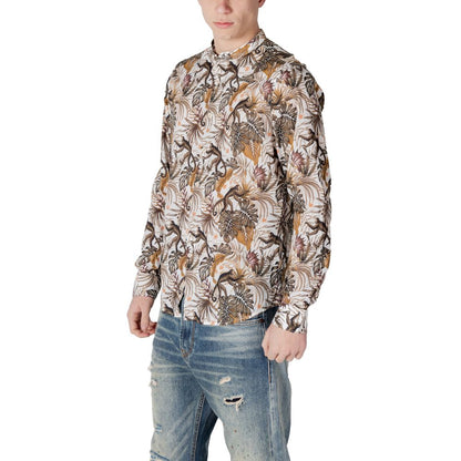 White Cotton Pattern Shirt