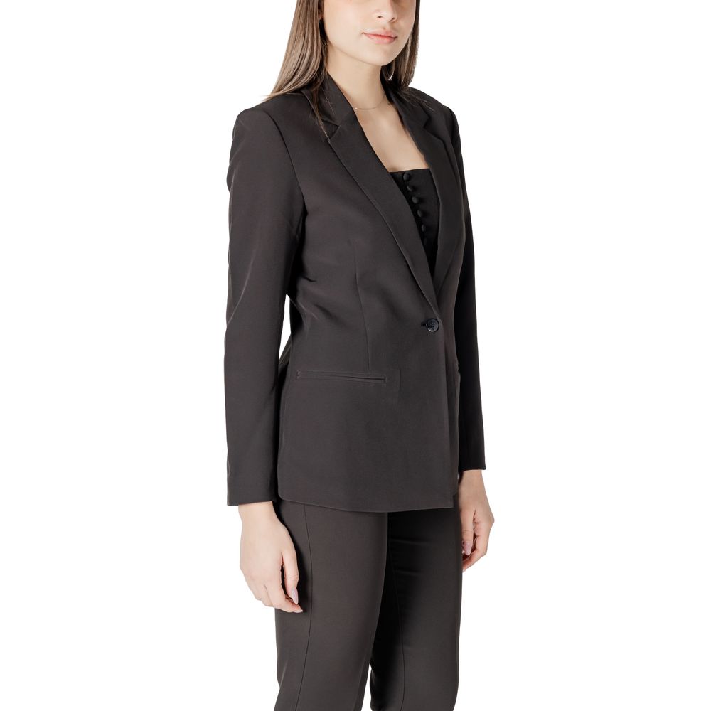 Black Polyester Blazer