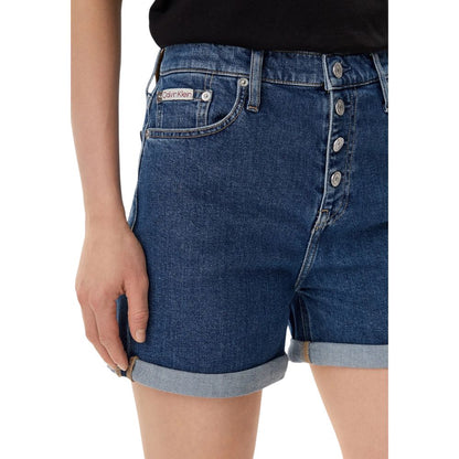 Blue Cotton Shorts