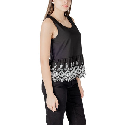 Black Cotton Tank Top