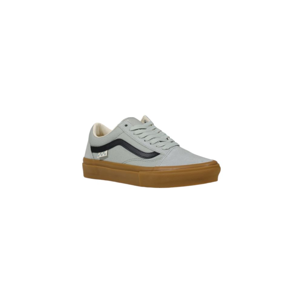 Gray Suede Leather Low Top Sneakers