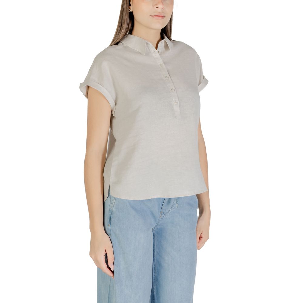 Beige Linen Blouse