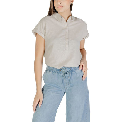Beige Linen Blouse