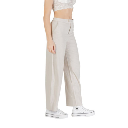 Beige Viscose Pant