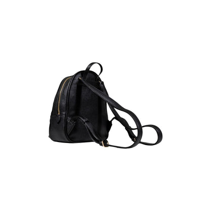 Black Artificial Leather Backpack