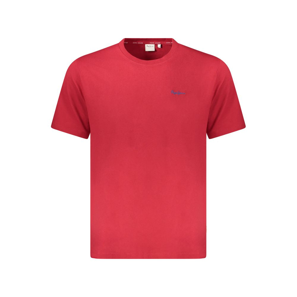 Red Cotton Men T-Shirt