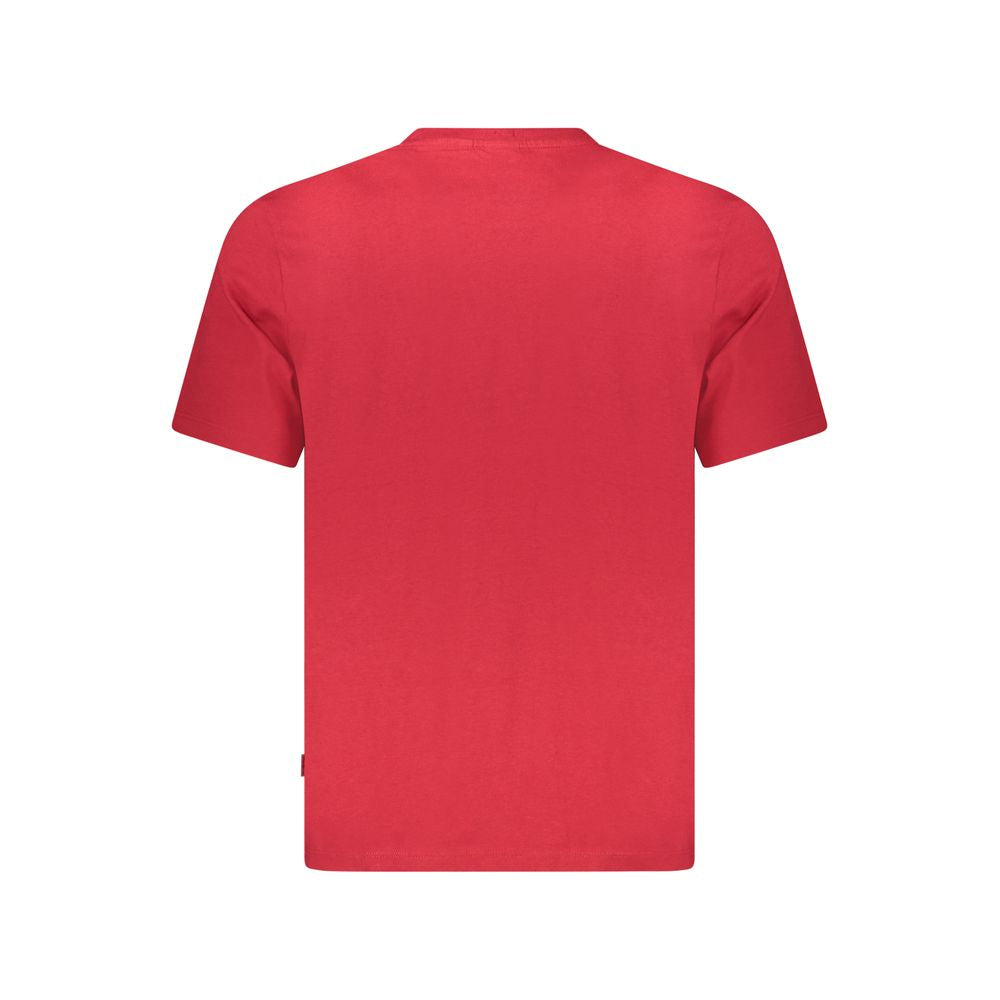 Red Cotton Men T-Shirt