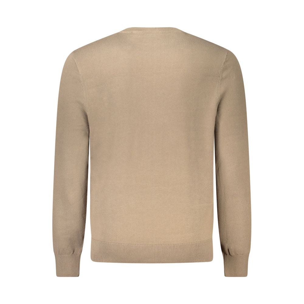 Brown Cotton Men Sweater