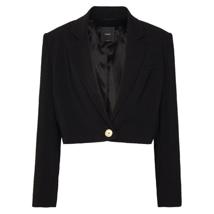 Black Polyester Women Blazer