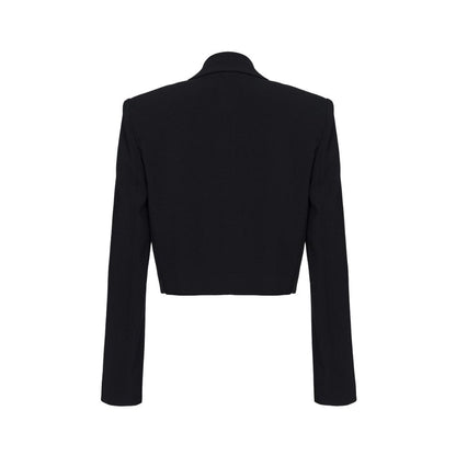 Black Polyester Women Blazer