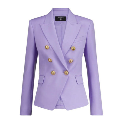 Purple Wool Women Blazer